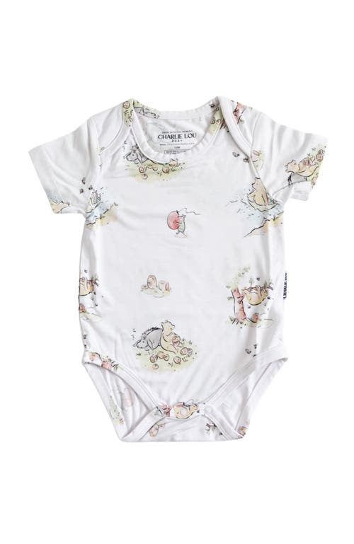 Shop Charlie Lou Baby ® Winnie The Pooh Snap Bodysuit In White