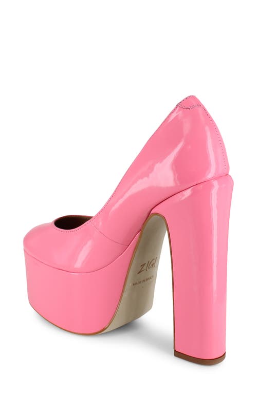 Zigi Giorgia Platform Pump In Pink Patent
