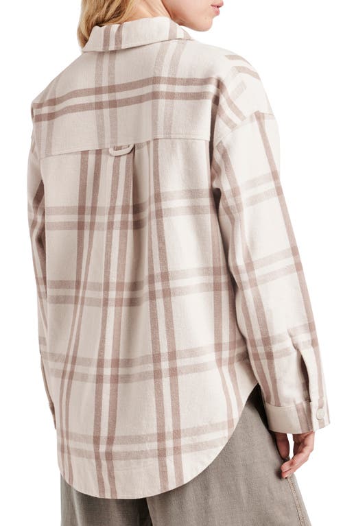 Shop Splendid Tatum Brushed Plaid Flannel Shacket In Tawny Plaid