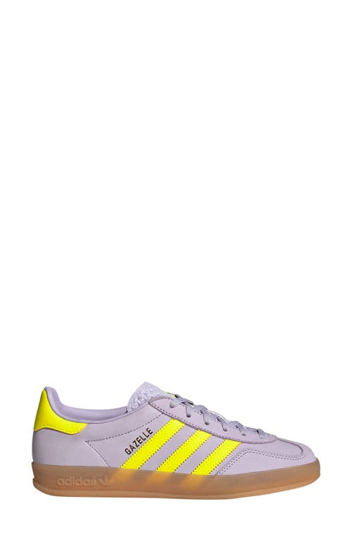 Shop Adidas Originals Adidas Gazelle Indoor Sneaker In Silver/solar Yellow/gum