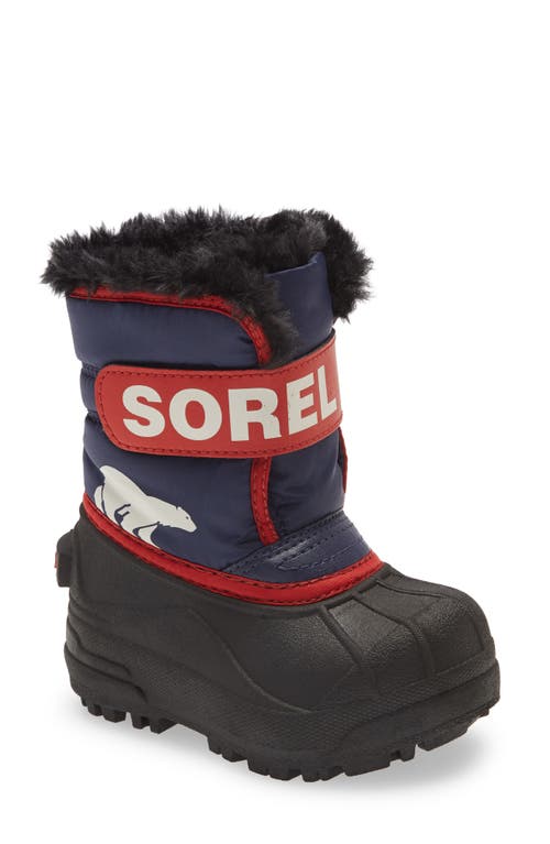 SOREL Snow Commander Insulated Waterproof Boot in Nocturnal/sail Red at Nordstrom, Size 4 M