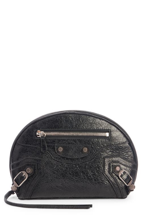 Small Le Cagole Leather Pouch in Black