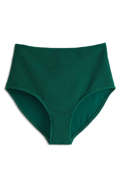 Shop & Other Stories Textured High Waist Bikini Bottoms In Green Dark