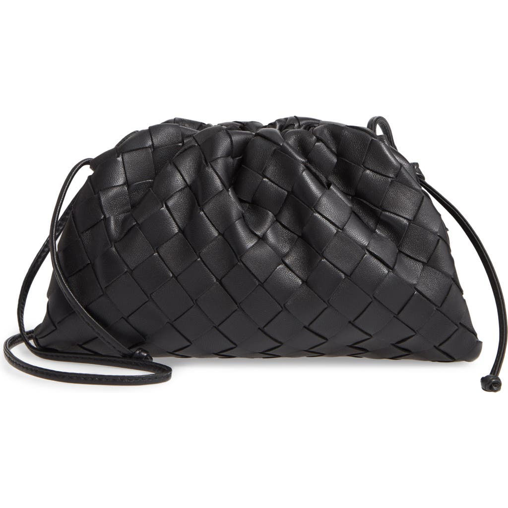 Bottega Veneta Small The Pouch Leather Clutch In Black