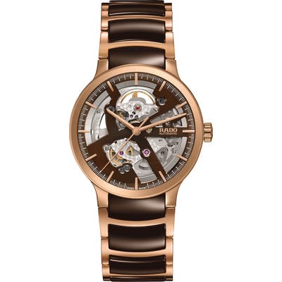 Rado Centrix Automatic Open Heart Ceramic Bracelet Watch,