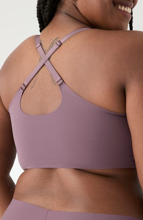 Shop True & Co. True & Co The True Body Triangle Convertible Strap Bralette In Blackberry