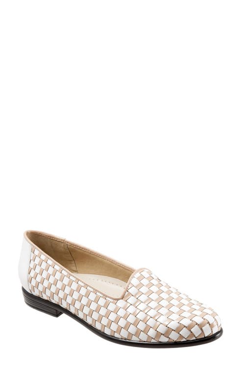 Trotters Liz Slip-On Loafer White/Nude Leather at Nordstrom,