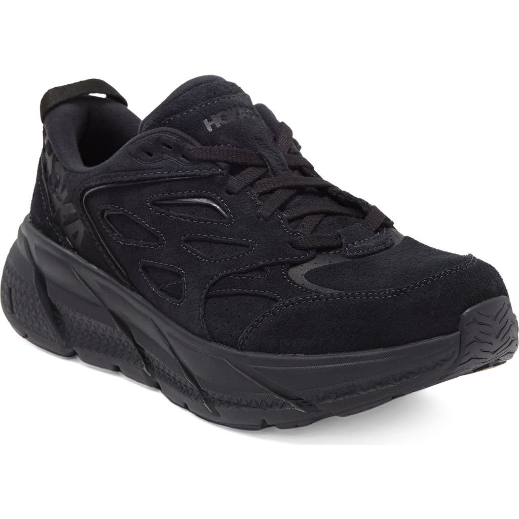 Hoka One One W Clifton 9 Woman Sneakers Black Size 7.5 Textile Fibers In Black/black
