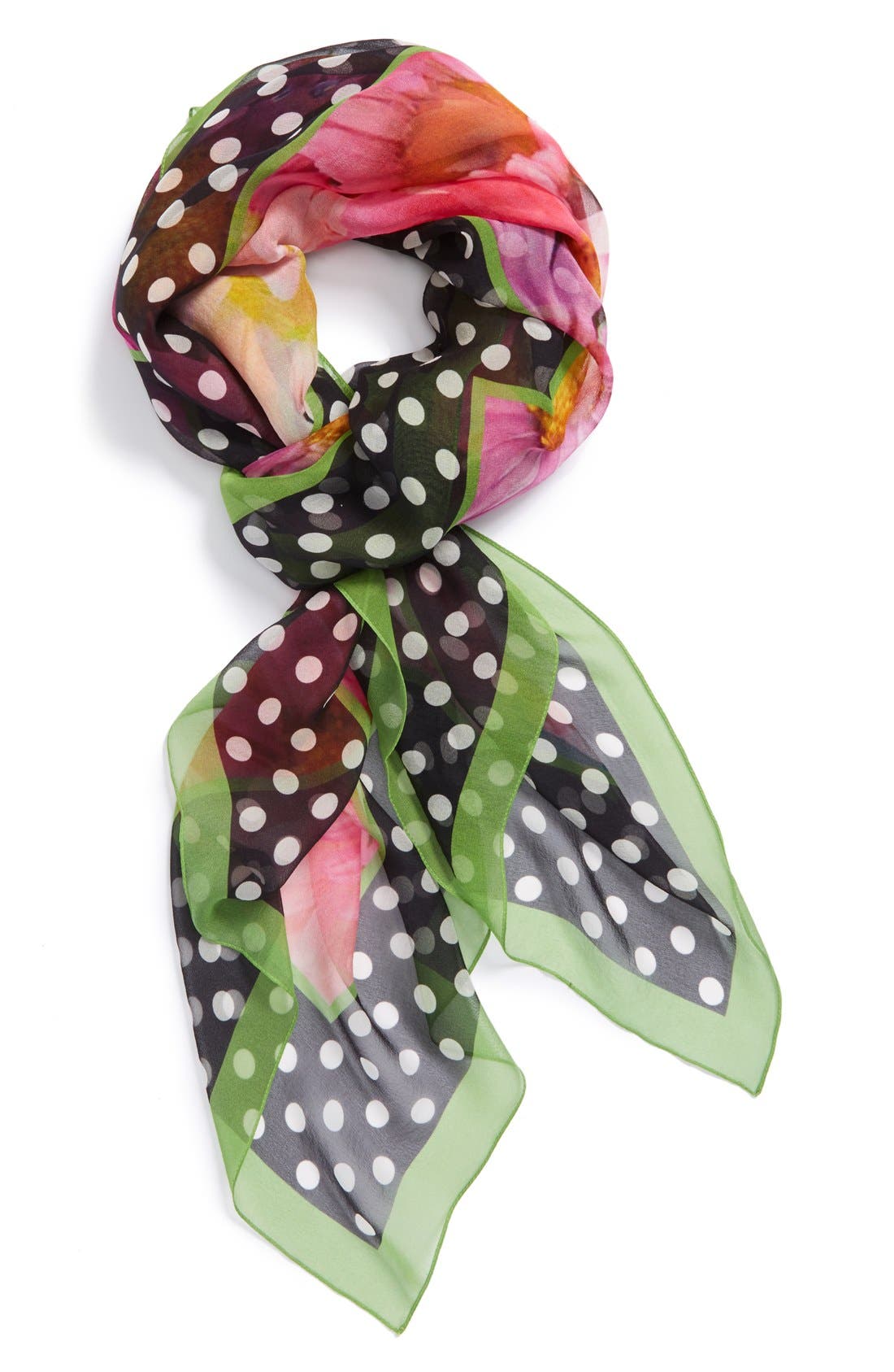 Nordstrom Floral Dots Silk Scarf Nordstrom