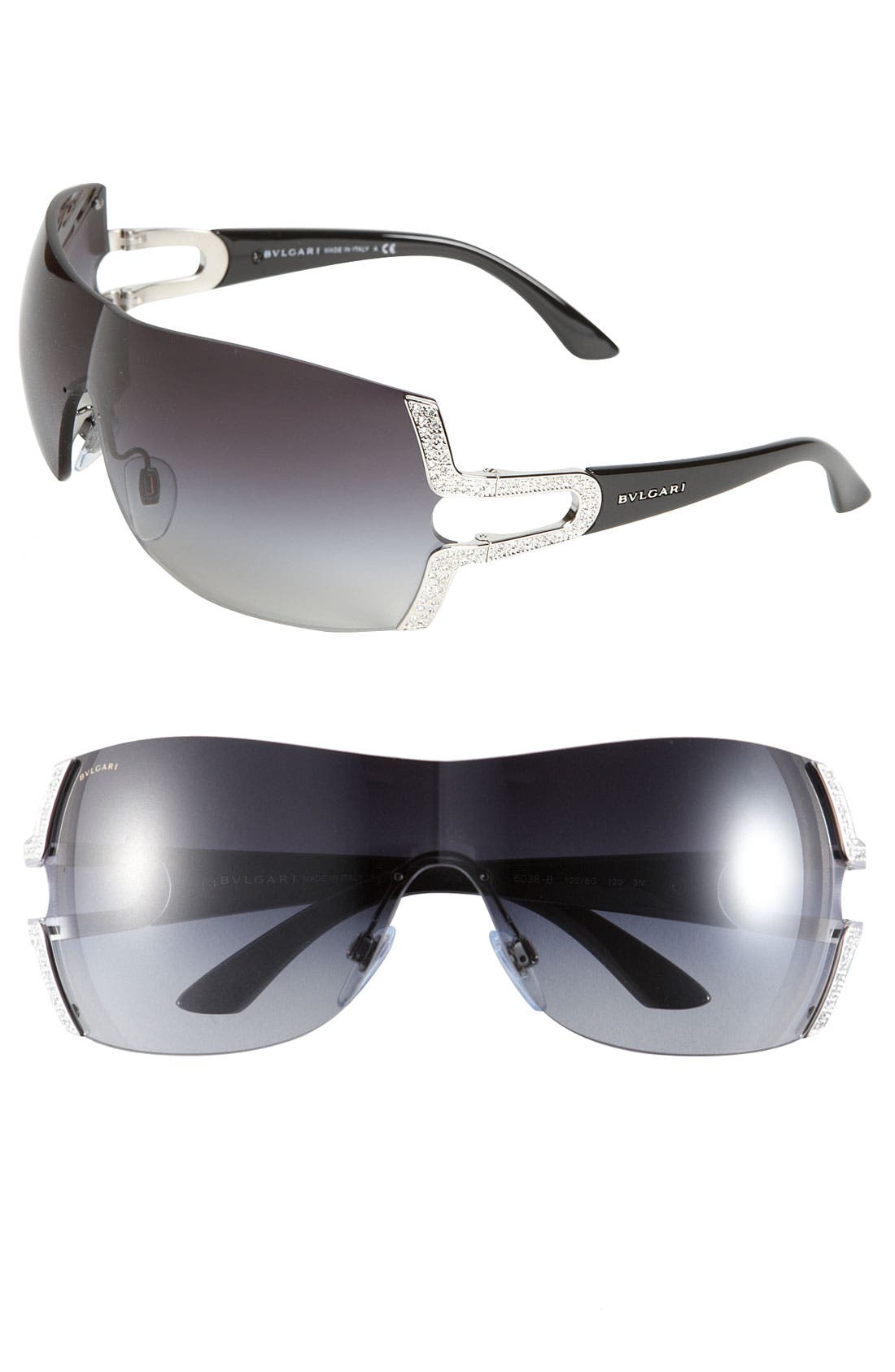 bvlgari swarovski crystal shield sunglasses
