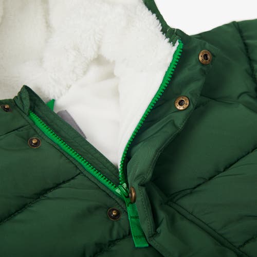 Shop Primary Baby Parka Puffer Suit In Evergreen