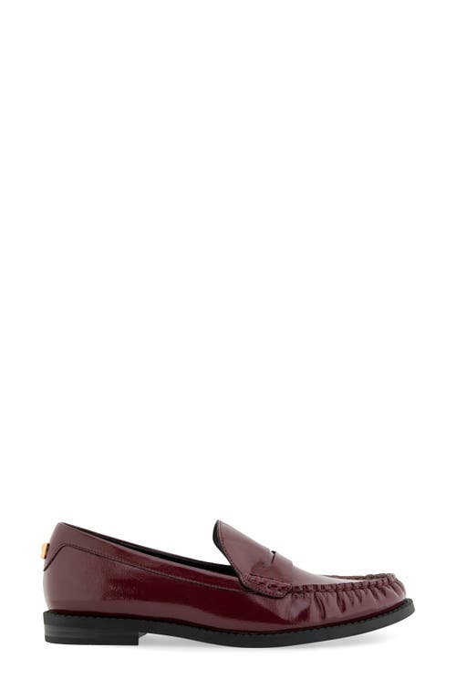 Shop Aerosoles Sienna Penny Loafer In Burgundy Patent Faux Leather