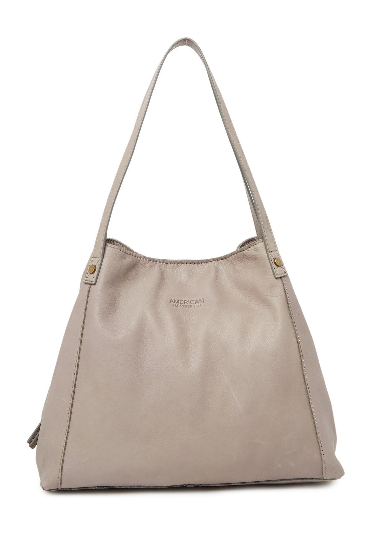 American Leather Co. Liberty Shopper Bag In Ash Grey Smooth
