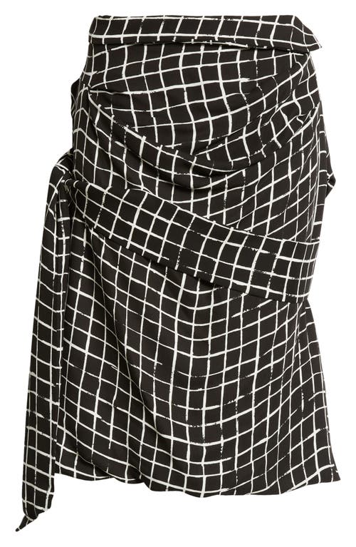 Shop Dries Van Noten Smith Windowpane Check Skirt In Black