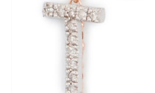 Meshmerise Diamond Initial Bezel Bracelet In Rose-t