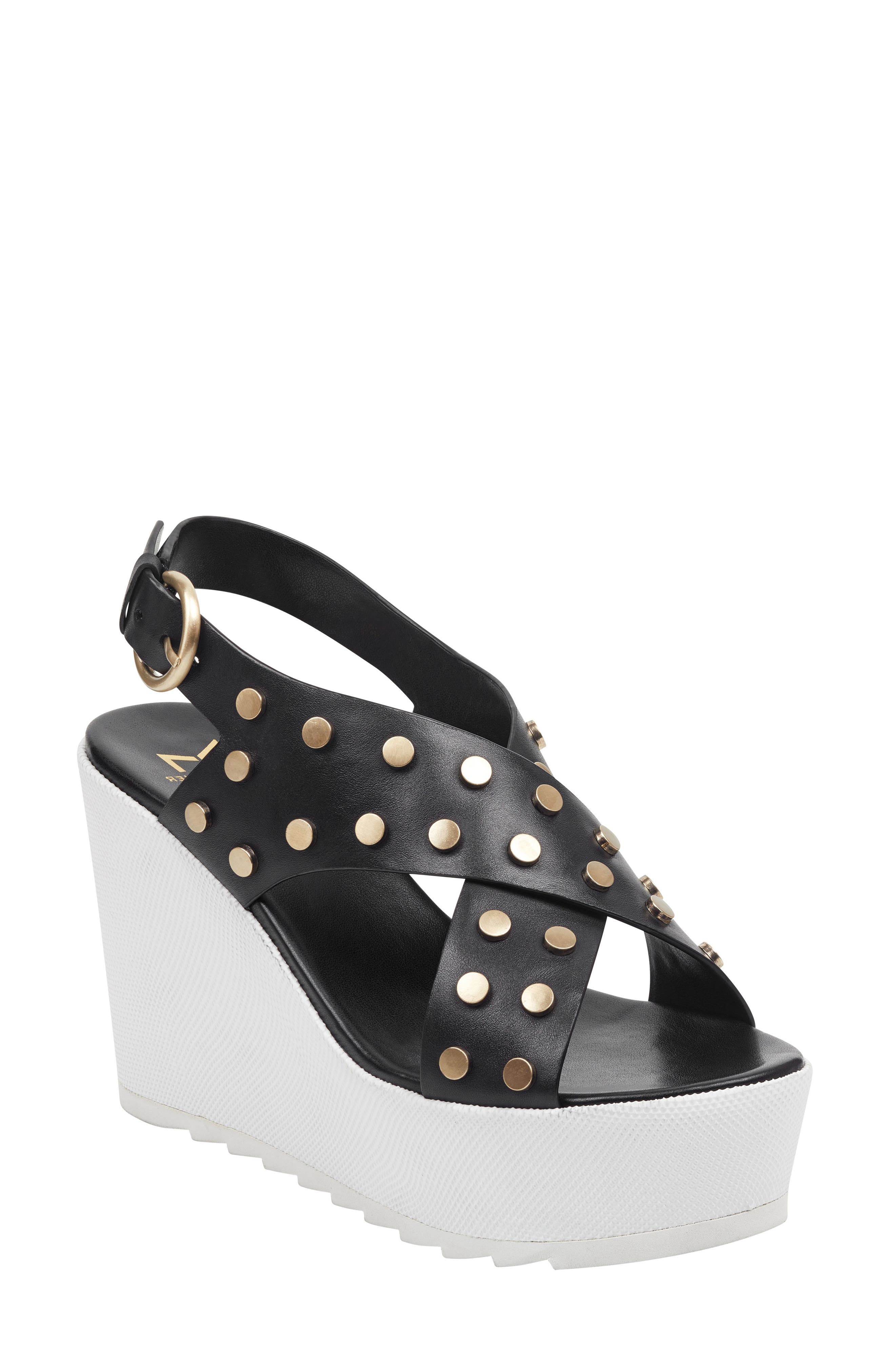 marc fisher studded wedges