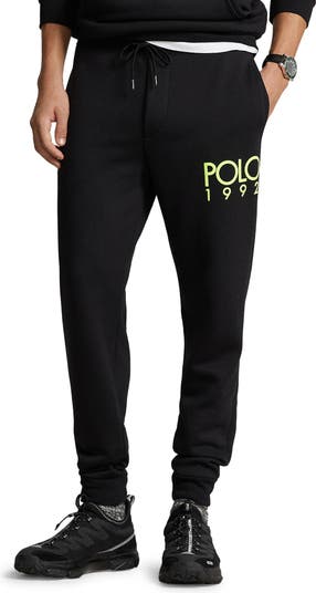 Polo Sport Ralph Lauren Mens Color Block Double-Knit Joggers Sweatpants  (Medium) 