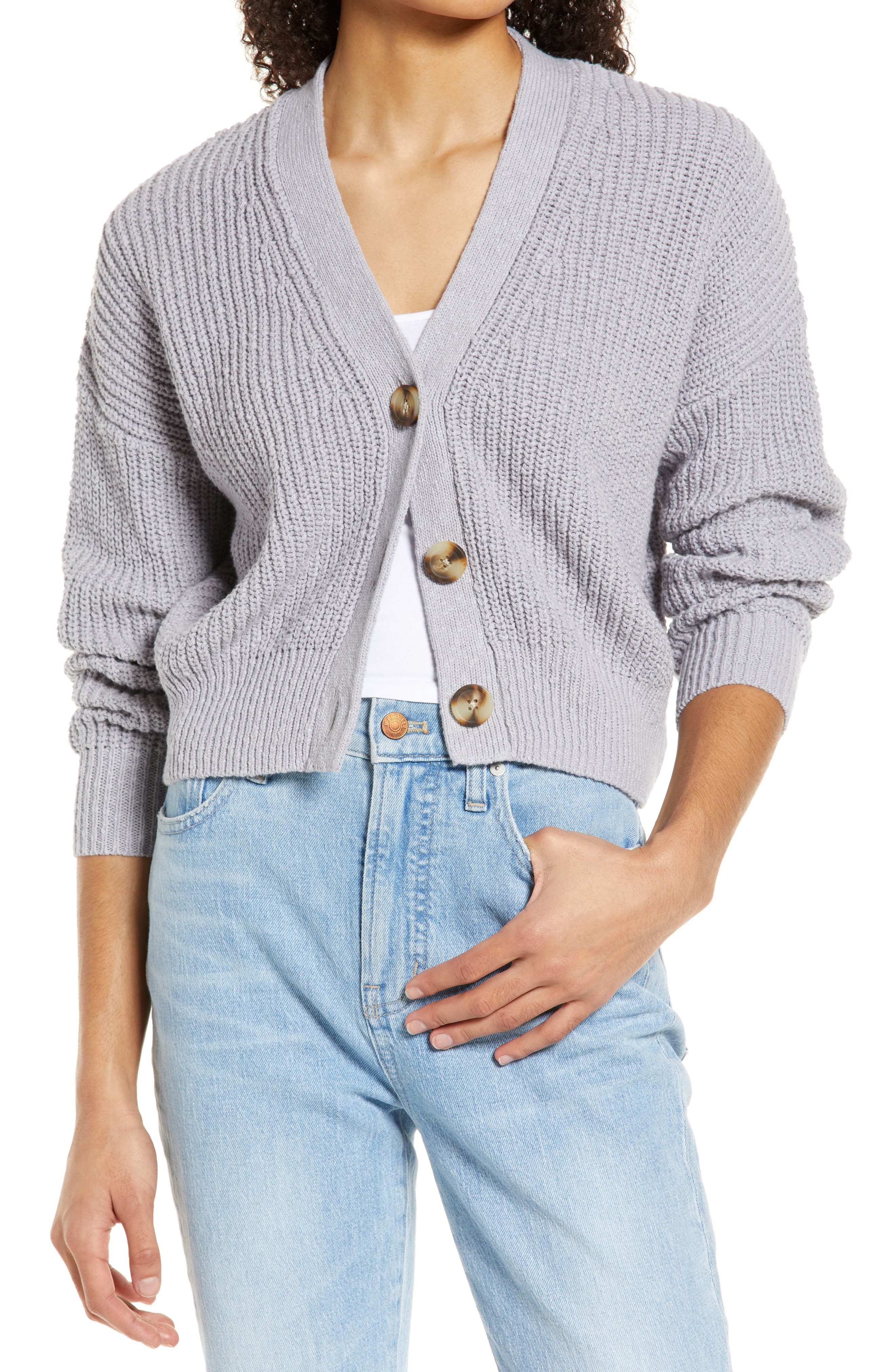 light purple cardigan sweater