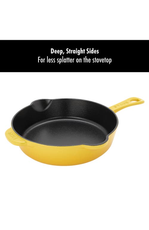Staub Cast Iron 8.5-inch Traditional Deep Skillet In Citron