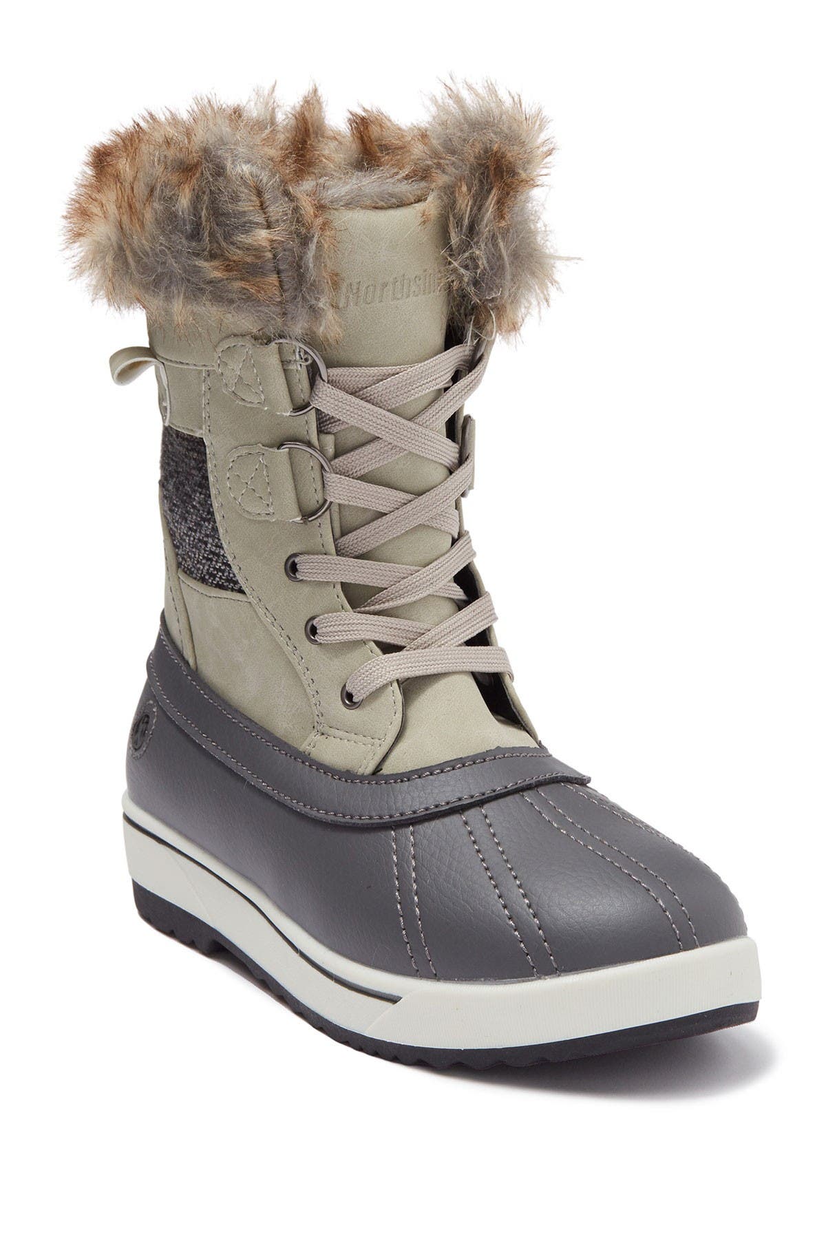 grey wide width boots