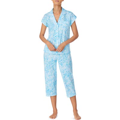 Lauren Ralph Lauren Dolman Sleeve Capri Pajamas, Blue