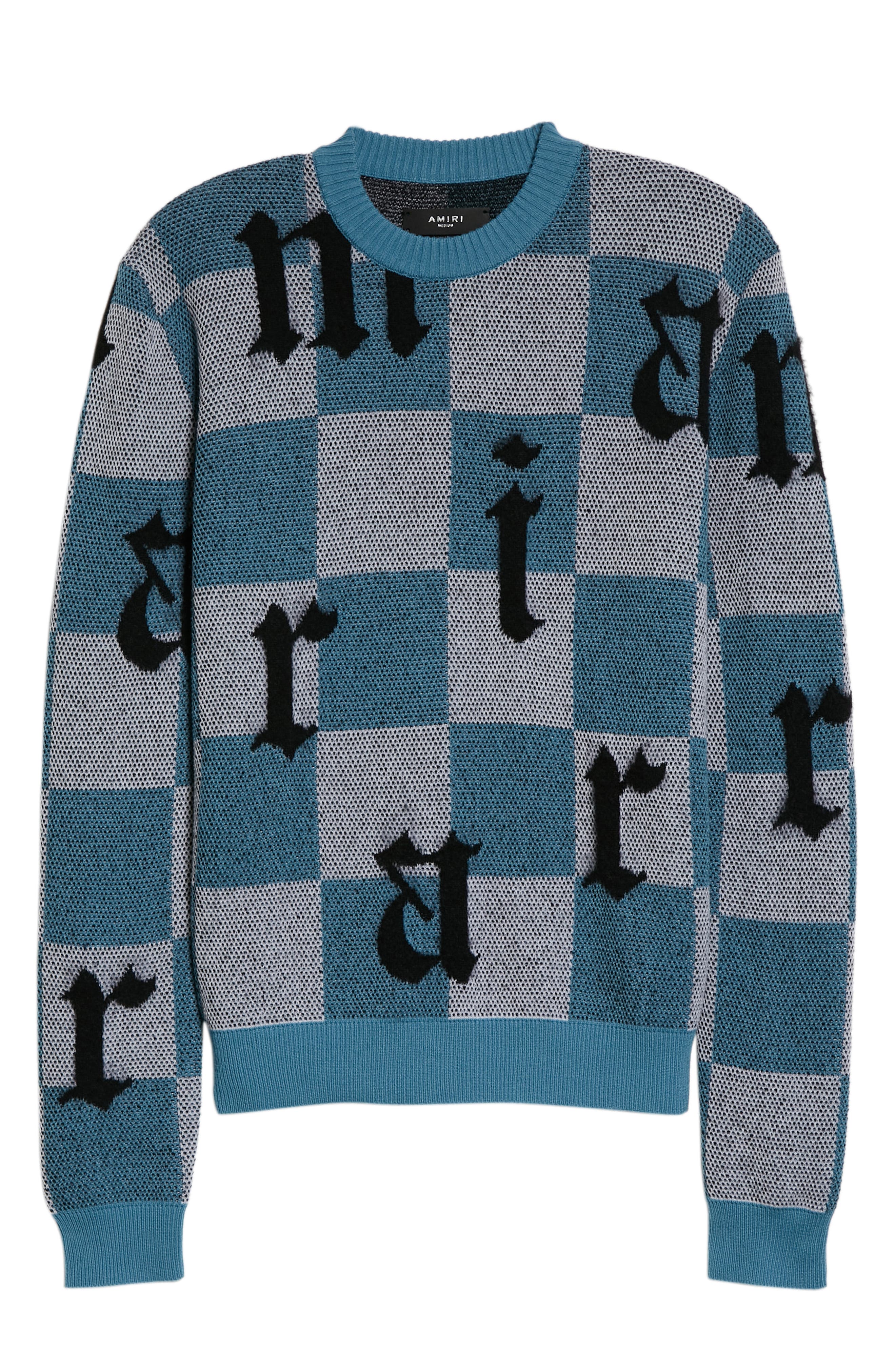 AMIRI Tie-Dyed Intarsia Cashmere Sweater for Men