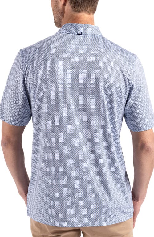 Cutter & Buck Pike Diamond Dot Print Polo In Navy Blue