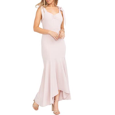 Show Me Your Mumu Barcelona Stretch Crepe Trumpet Gown, Pink