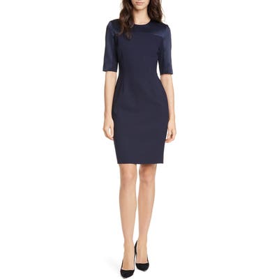 Boss Danufa Stretch Wool Sheath Dress