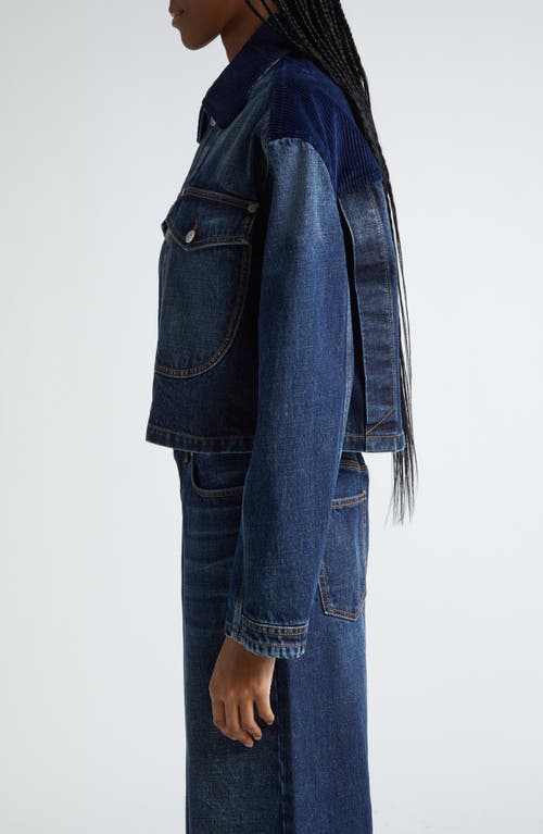 Shop Stella Mccartney Denim & Corduroy Jacket In 4480 - Vintage Dark