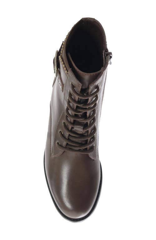 David Tate College Bootie In Brown Calf/croc