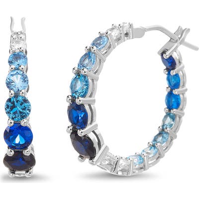 Lesa Michele Cubic Zirconia Hoop Earrings