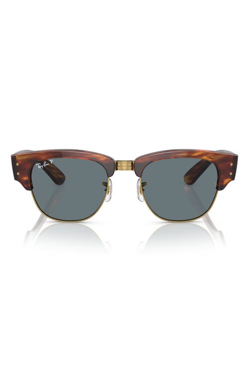 Ray-Ban Mega Clubmaster 53mm Polarized Transition Square Sunglasses in Striped Havana at Nordstrom