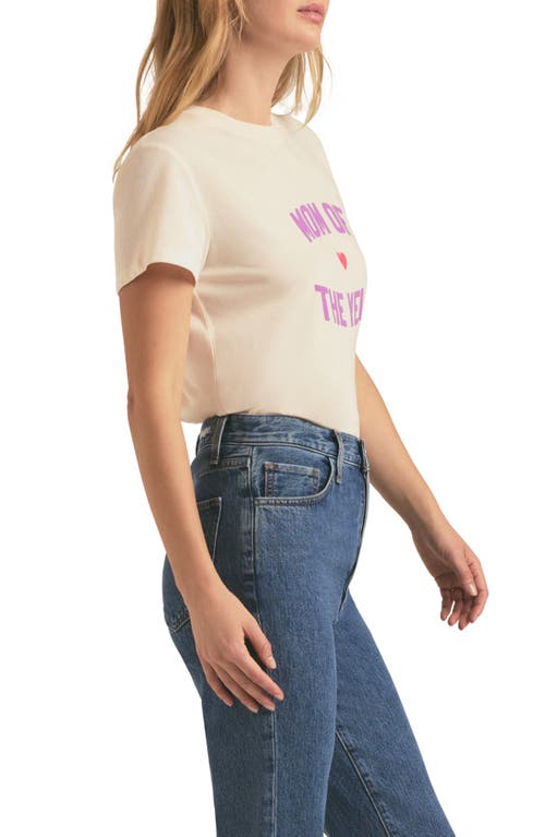 Shop Favorite Daughter Mom Of The Year Graphic T-shirt In Gardenia