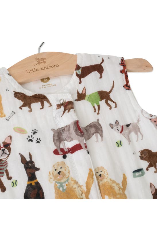 Shop Little Unicorn Cotton Muslin Wearable Blanket In Woof