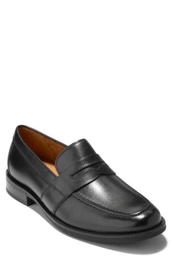 Cole Haan Hawthorne Leather Penny Loafer In Black