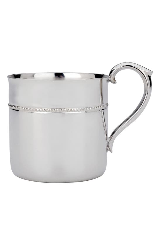 Reed & Barton Royal Bead Silver-plated Baby Cup In Metallic Tones