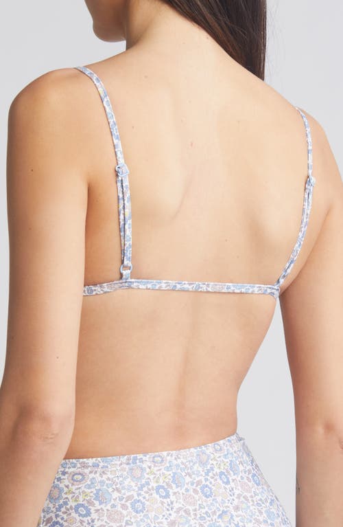 Nu Swim X Liberty London Yes Floral Print Bikini Top In Blue Multi
