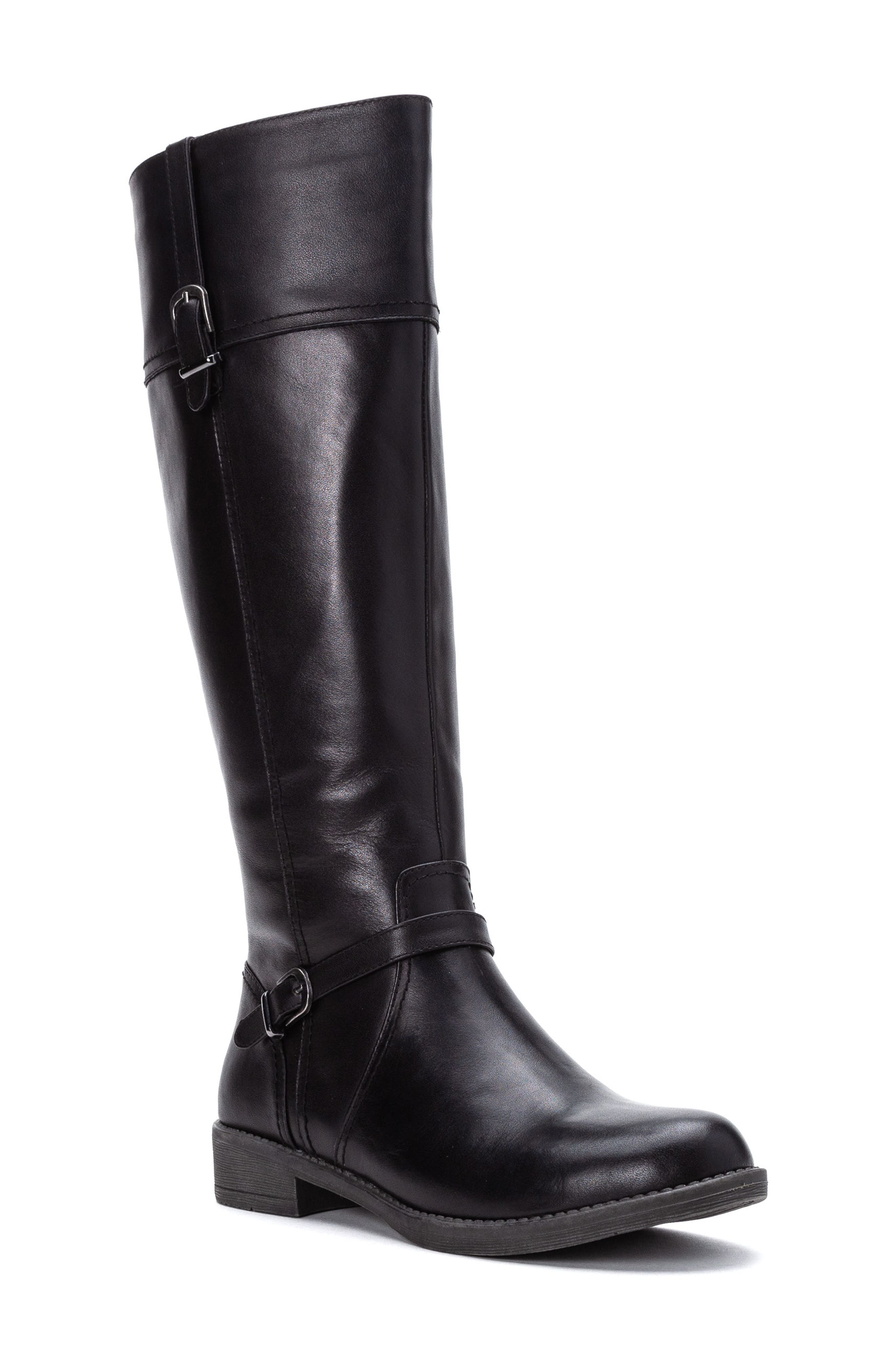 knee high black boots size 10