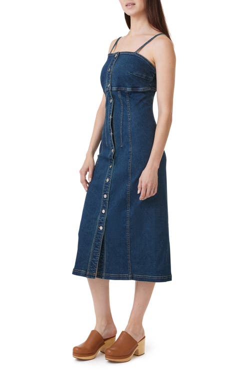 Shop Habitual Button-up Denim Midi Dress In Tide