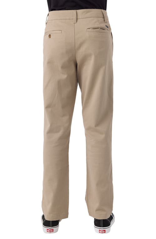 Shop O'neill Kids' Transporter Standard Fit Stretch Cotton Chinos In Khaki