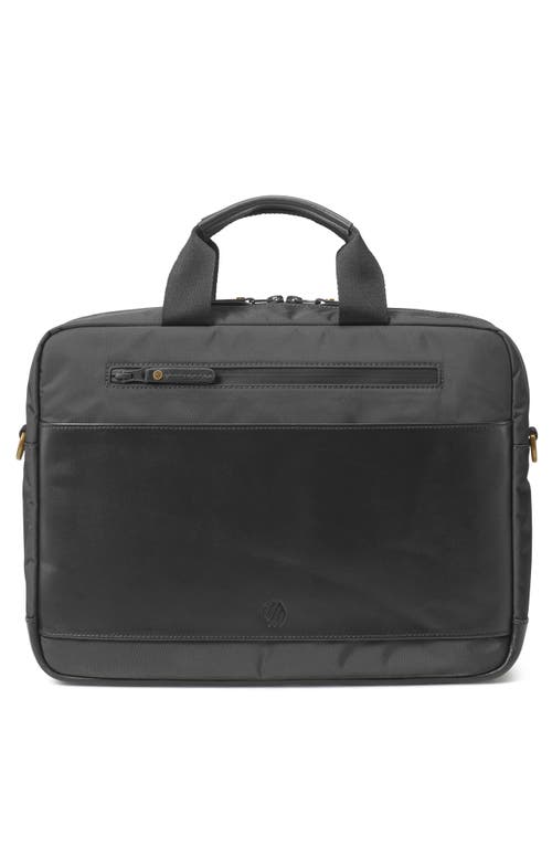 Shop Johnston & Murphy Hudson Waterproof Nylon Briefcase In Black