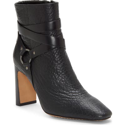 Vince Camuto Sestina Harness Square Toe Bootie- Black