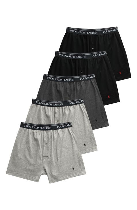 Assorted 5-Pack Knit Cotton Boxers