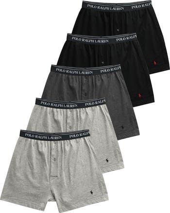 Assorted 5-Pack Knit Cotton Boxers