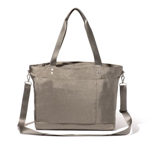Baggallini Women's Carryall Laptop Tote Crossbody Bag In Sterling Shimmer