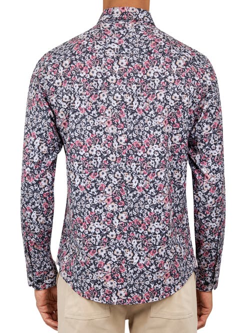 Brooklyn Brigade Floral 4-way Stretch Performance Long Sleeve Shirt In Multi