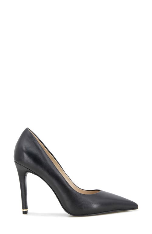 Kenneth Cole Bentley Pointed Toe Pump In Black Leather