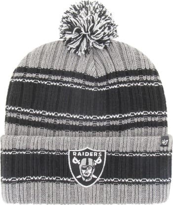 Las Vegas Ribbed Cuff Knit Winter Hat Pom Beanie (Gray/Black) at   Men's Clothing store