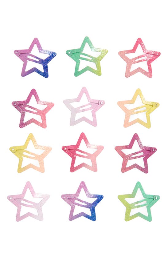 Shop Capelli New York Assorted 12-pack Star Snap Clips In Pink Multi